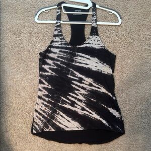 Express Black and Tan Tie-Dye Tank Top